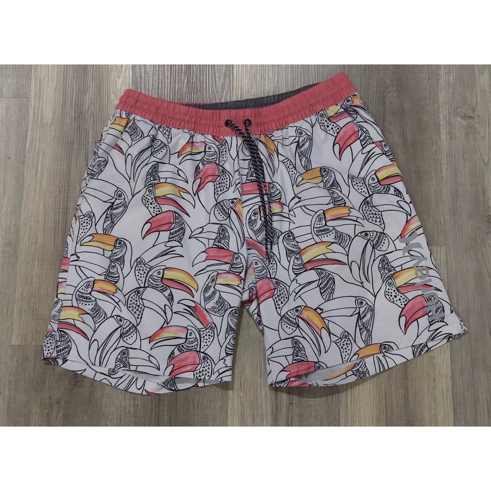 Men's Hurley Swim Trunks Board Shorts X-Large Toucan Tropical Print XL